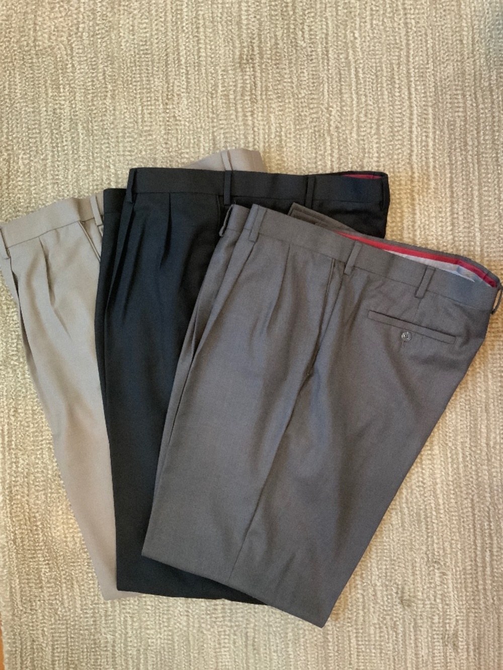 Men’s Louis Raphael Rosso dress pants 42x34 tan, black, gray